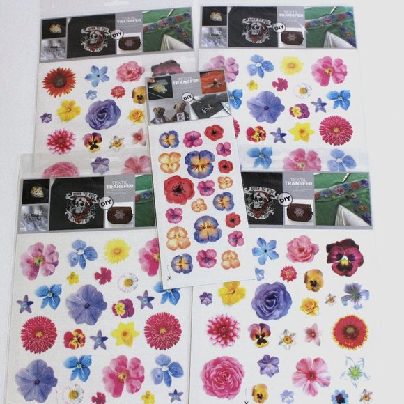 Iron On Fabric Heat Transfer Decals DIY Craft LOT - Picture 1 of 8